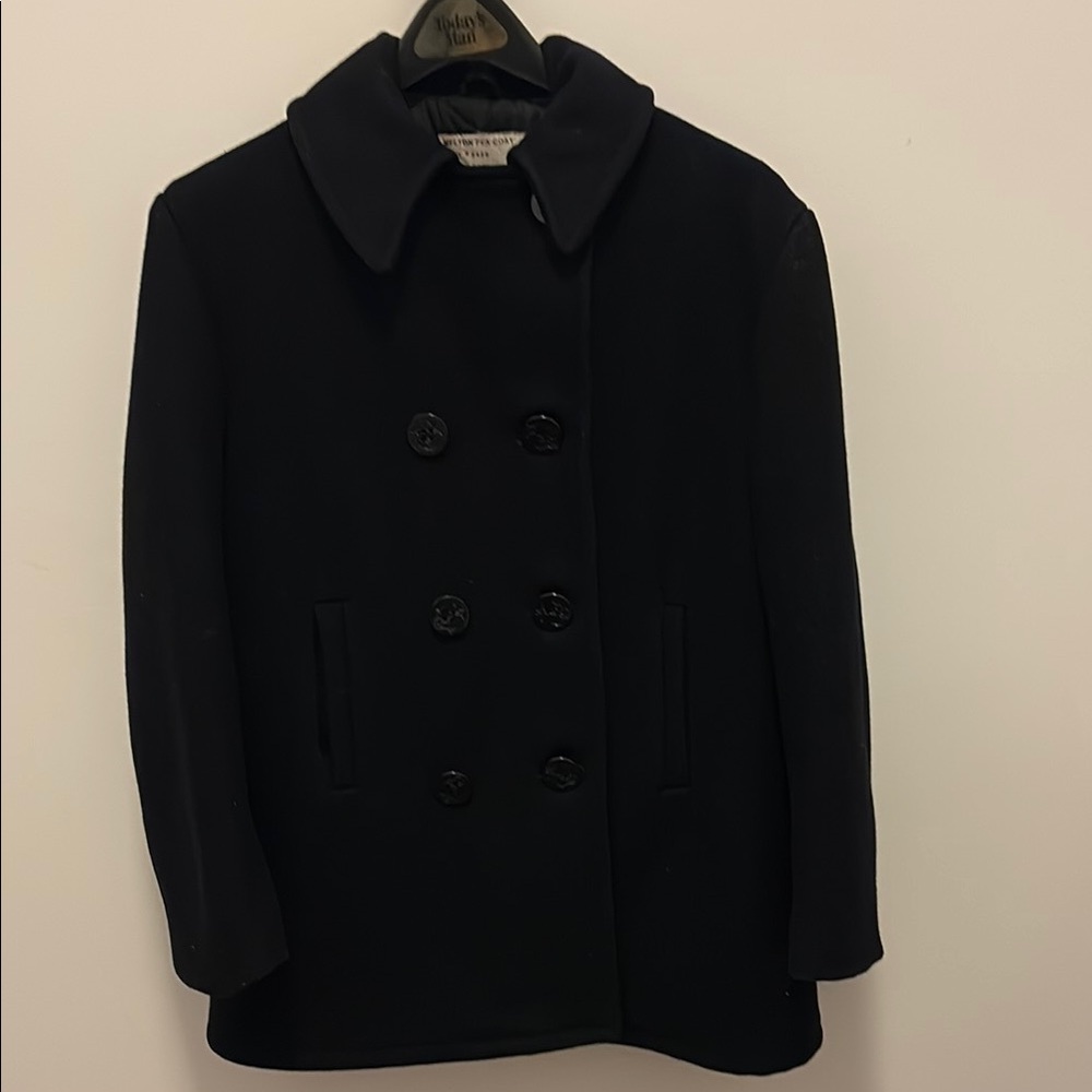Classic Black Peacoat